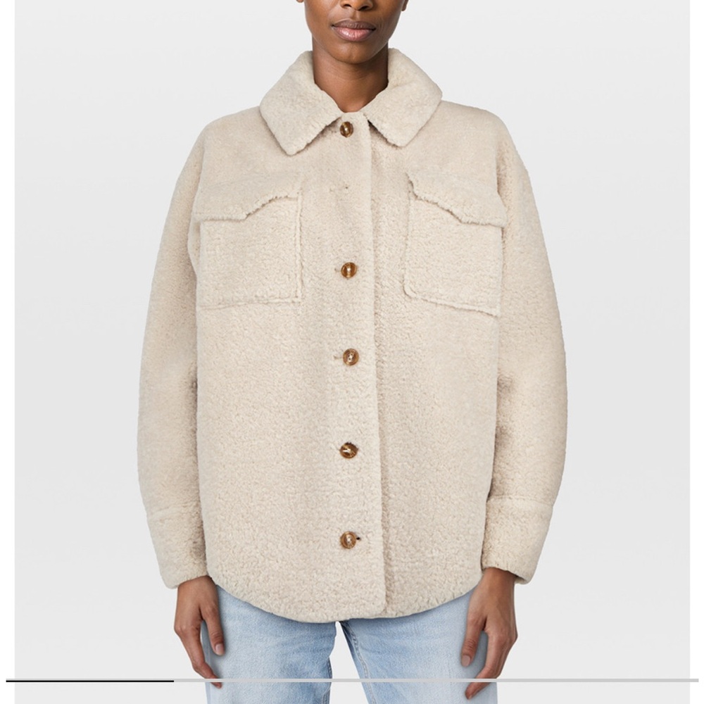 Maje oversized teddy shacket